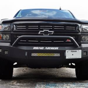 Road Armor - Road Armor 316R4B-NW Stealth Non-Winch Front Bumper with Pre-Runner Guard and Square Light Holes for Chevy Silverado 1500 2016-2018 - Image 4