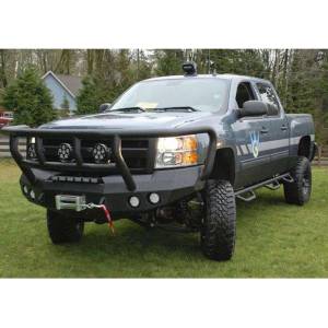 Road Armor - Road Armor 37702B Stealth Winch Front Bumper with Titan II Guard and Round Light Holes for Chevy Silverado 1500 2008-2013 - Image 4