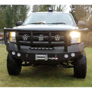 Road Armor - Road Armor 37702B Stealth Winch Front Bumper with Titan II Guard and Round Light Holes for Chevy Silverado 1500 2008-2013 - Image 6