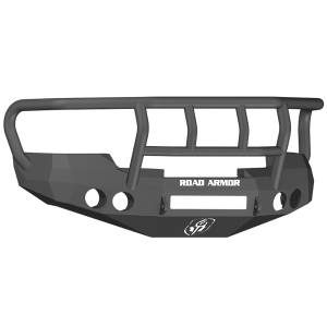 Road Armor - Road Armor 37702B-NW Stealth Non-Winch Front Bumper with Titan II Guard and Round Light Holes for Chevy Silverado 1500 2008-2013 - Image 1