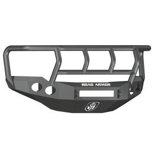 Bumpers By Vehicle - Chevy Silverado 2500/3500 - Road Armor - Road Armor 38202B-NW Stealth Non-Winch Front Bumper with Titan II Guard and Round Light Holes for Chevy Silverado 2500HD/3500 2011-2014