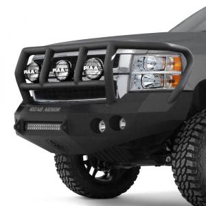 Road Armor - Road Armor 38202B-NW Stealth Non-Winch Front Bumper with Titan II Guard and Round Light Holes for Chevy Silverado 2500HD/3500 2011-2014 - Image 2