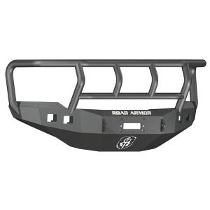 Road Armor 382R2B Stealth Winch Front Bumper with Titan II Guard and Square Light Holes for Chevy Silverado 2500HD/3500 2011-2014