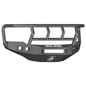 Shop Bumpers By Vehicle - Chevy Silverado 2500/3500 - Road Armor - Road Armor 382R2B-NW Stealth Non-Winch Front Bumper with Titan II Guard and Square Light Holes for Chevy Silverado 2500HD/3500 2011-2014