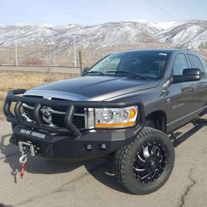 Road Armor - Road Armor 406R2B Stealth Winch Front Bumper with Titan II Guard and Square Light Holes for Dodge Ram 2500/3500/4500/5500 2006-2009 - Image 2