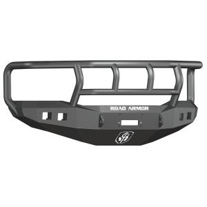 Road Armor 407R2B Stealth Winch Front Bumper with Titan II Guard and Square Light Holes for Dodge Ram 1500 2006-2008