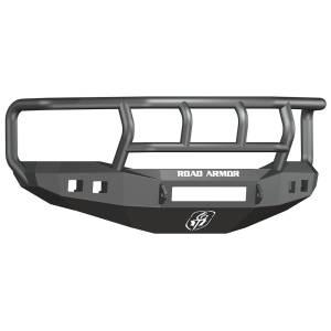 Road Armor 407R2B-NW Stealth Non-Winch Front Bumper with Titan II Guard and Square Light Holes for Dodge Ram 1500 2006-2008