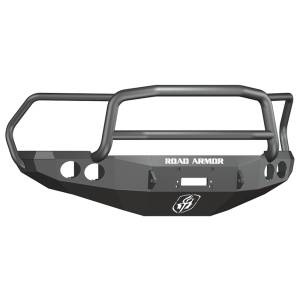 Road Armor - Road Armor 40805B Stealth Winch Front Bumper with Lonestar Guard and Round Light Holes for Dodge Ram 2500/3500/4500/5500 2010-2018 - Image 1