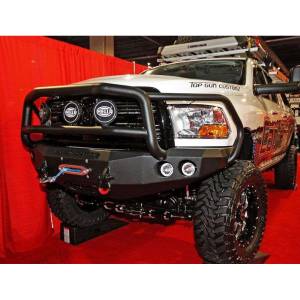 Road Armor - Road Armor 40805B Stealth Winch Front Bumper with Lonestar Guard and Round Light Holes for Dodge Ram 2500/3500/4500/5500 2010-2018 - Image 3