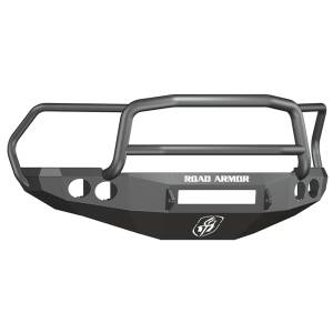 Road Armor 40805B-NW Stealth Non-Winch Front Bumper with Lonestar Guard and Round Light Holes for Dodge Ram 2500/3500/4500/5500 2010-2018