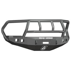 Road Armor 408R2B Stealth Winch Front Bumper with Titan II Guard and Square Light Holes for Dodge Ram 2500/3500/4500/5500 2010-2018