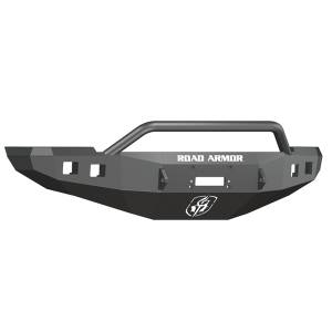 Road Armor 408R4B Stealth Winch Front Bumper with Pre-Runner Guard and Square Light Holes for Dodge Ram 2500/3500/4500/5500 2010-2018