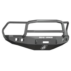 Road Armor 408R5B Stealth Winch Front Bumper with Lonestar Guard and Square Light Holes for Dodge Ram 2500/3500/4500/5500 2010-2018