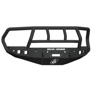 Road Armor 4162F2B Stealth Winch Front Bumper with Titan II Guard and Sensor Holes for Dodge Ram 2500/3500 2016-2018