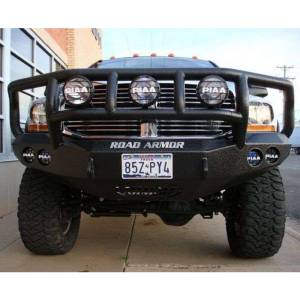 Road Armor - Road Armor 44062B Stealth Winch Front Bumper with Titan II Guard and Round Light Holes for Dodge Ram 2500/3500/4500/5500 2006-2009 - Image 2