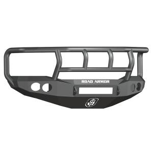 Road Armor 44072B-NW Stealth Non-Winch Front Bumper with Titan II Guard and Round Light Holes for Dodge Ram 1500 2006-2008
