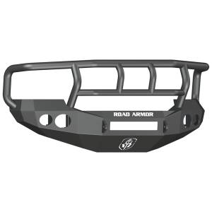 Road Armor Stealth - Ford F250/F350 2005-2007 - Road Armor - Road Armor 60502B-NW Stealth Non-Winch Front Bumper with Titan II Guard and Round Light Holes for Ford F250/F350/F450/Excursion 2005-2007