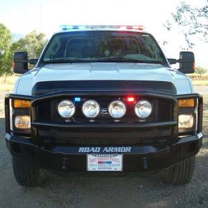 Road Armor - Road Armor 60805B Stealth Winch Front Bumper with Lonestar Guard and Round Light Holes for Ford F250/F350/F450 2008-2010 - Image 6