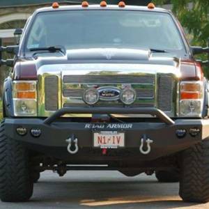 Road Armor - Road Armor 608R4B Stealth Winch Front Bumper with Pre-Runner Guard and Square Light Holes for Ford F250/F350/F450 2008-2010 - Image 3