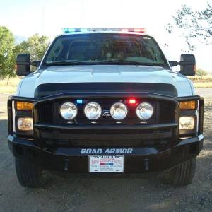 Road Armor - Road Armor 608R5B Stealth Winch Front Bumper with Lonestar Guard and Square Light Holes for Ford F250/F350/F450 2008-2010 - Image 3