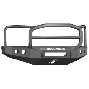 Road Armor Stealth - Ford F250/F350 2008-2010 - Road Armor - Road Armor 608R5B-NW Stealth Non-Winch Front Bumper with Lonestar Guard and Square Light Holes for Ford F250/F350/F450 2008-2010