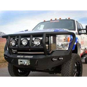 Road Armor - Road Armor 61102B Stealth Winch Front Bumper with Titan II Guard and Round Light Holes for Ford F250/F350 2011-2016 - Image 5