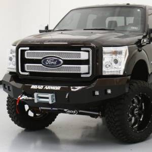Road Armor - Road Armor 6114R0B Stealth Winch Front Bumper with Square Light Holes for Ford F450/F550 2011-2016 - Image 2