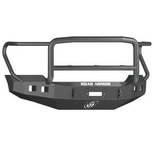 Road Armor 6114R5B Stealth Winch Front Bumper with Lonestar Guard and Square Light Holes for Ford F450/F550 2011-2016