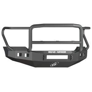 Road Armor 611R5B-NW Stealth Non-Winch Front Bumper with Lonestar Guard and Square Light Holes for Ford F250/F350 2011-2016