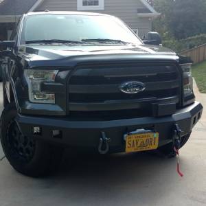 Road Armor - Road Armor 615R0B Stealth Winch Front Bumper with Square Light Holes for Ford F150 2015-2017 - Image 2