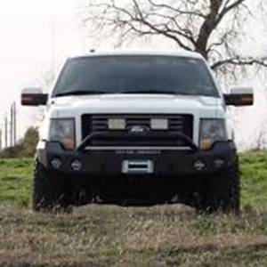 Road Armor - Road Armor 66134B Stealth Winch Front Bumper with Pre-Runner Guard and Round Light Holes for Ford F150 2009-2014 - Image 2