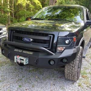 Road Armor - Road Armor 66134B Stealth Winch Front Bumper with Pre-Runner Guard and Round Light Holes for Ford F150 2009-2014 - Image 5