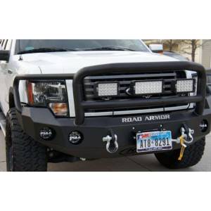 Road Armor - Road Armor 66135B Stealth Winch Front Bumper with Lonestar Guard and Round Light Holes for Ford F150 2009-2014 - Image 2