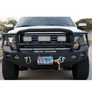 Road Armor - Road Armor 66135B Stealth Winch Front Bumper with Lonestar Guard and Round Light Holes for Ford F150 2009-2014 - Image 5