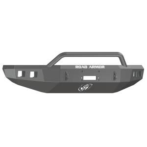 Road Armor 914R4B Stealth Winch Front Bumper with Pre-Runner Guard and Square Light Holes for Toyota Tundra 2014-2021