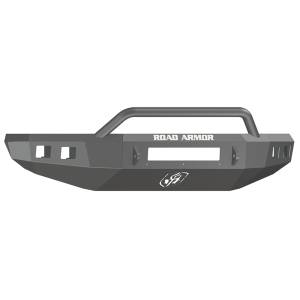 Road Armor 914R4B-NW Stealth Non-Winch Front Bumper with Pre-Runner Guard and Square Light Holes for Toyota Tundra 2014-2021