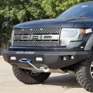 Road Armor - Road Armor 614R0B Stealth Winch Front Bumper with Square Light Holes for Ford F150 Raptor 2010-2014 - Image 3