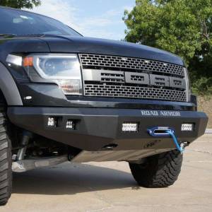 Road Armor - Road Armor 614R0B Stealth Winch Front Bumper with Square Light Holes for Ford F150 Raptor 2010-2014 - Image 4