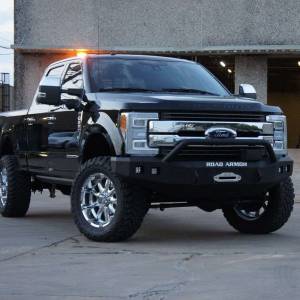 Road Armor - Road Armor 617F4B Stealth Winch Front Bumper with Pre-Runner Guard and Square Light Holes for Ford F250/F350 2017-2022 - Image 2