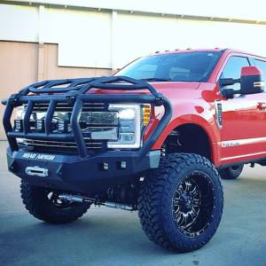 Road Armor - Road Armor 617F3B Stealth Winch Front Bumper with Intimidator Guard and Square Light Holes for Ford F250/F350 2017-2022 - Image 2