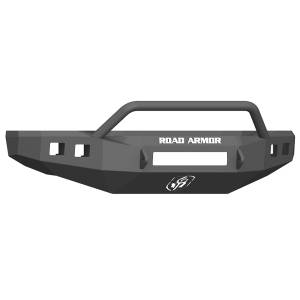 Road Armor 617F4Z-NW Stealth Non-Winch Front Bumper with Pre-Runner Guard and Square Light Holes for Ford F250/F350 2017-2022