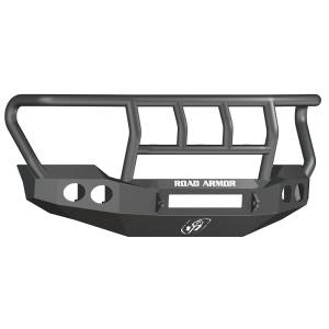 Road Armor Stealth - Ford F250/F350 2011-2016 - Road Armor - Road Armor 61103B-NW Stealth Non-Winch Front Bumper with Intimidator Guard and Round Light Holes for Ford F250/F350 2011-2016