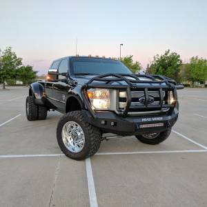 Road Armor - Road Armor 6114R3B-NW Stealth Non-Winch Front Bumper with Intimidator Guard and Square Light Holes for Ford F450/F550 2011-2016 - Image 3