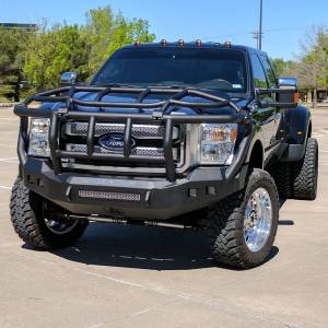 Road Armor - Road Armor 6114R3B-NW Stealth Non-Winch Front Bumper with Intimidator Guard and Square Light Holes for Ford F450/F550 2011-2016 - Image 4