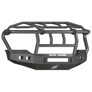 Road Armor 611R3B-NW Stealth Non-Winch Front Bumper with Intimidator Guard and Square Light Holes for Ford F250/F350 2011-2016