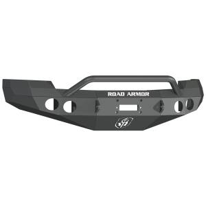 Road Armor - Road Armor 37204B Stealth Winch Front Bumper with Pre-Runner Guard and Round Light Holes for Chevy Silverado 2500HD/3500 2008-2010 - Image 1