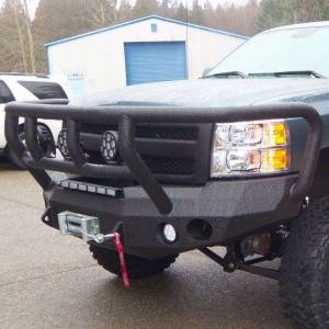Road Armor - Road Armor 37202B Stealth Winch Front Bumper with Titan II Guard and Round Light Holes for Chevy Silverado 2500HD/3500 2008-2010 - Image 4