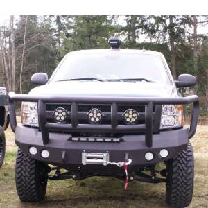Road Armor - Road Armor 37202B Stealth Winch Front Bumper with Titan II Guard and Round Light Holes for Chevy Silverado 2500HD/3500 2008-2010 - Image 5