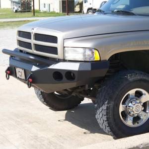 Road Armor - Road Armor 47004B Stealth Winch Front Bumper with Pre-Runner Guard and Round Light Holes for Dodge Ram 1500/2500/3500 1994-1996 - Image 3