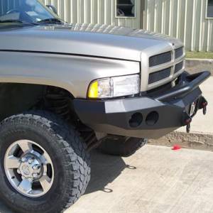 Road Armor - Road Armor 47004B Stealth Winch Front Bumper with Pre-Runner Guard and Round Light Holes for Dodge Ram 1500/2500/3500 1994-1996 - Image 5